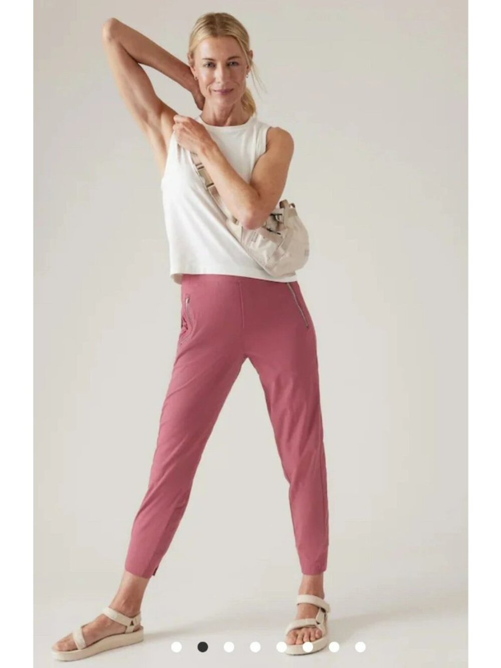 ATHLETA Trekkie North Jogger Pant Pink Berry Rose Womens 14 Mauve - Picture 12 of 12